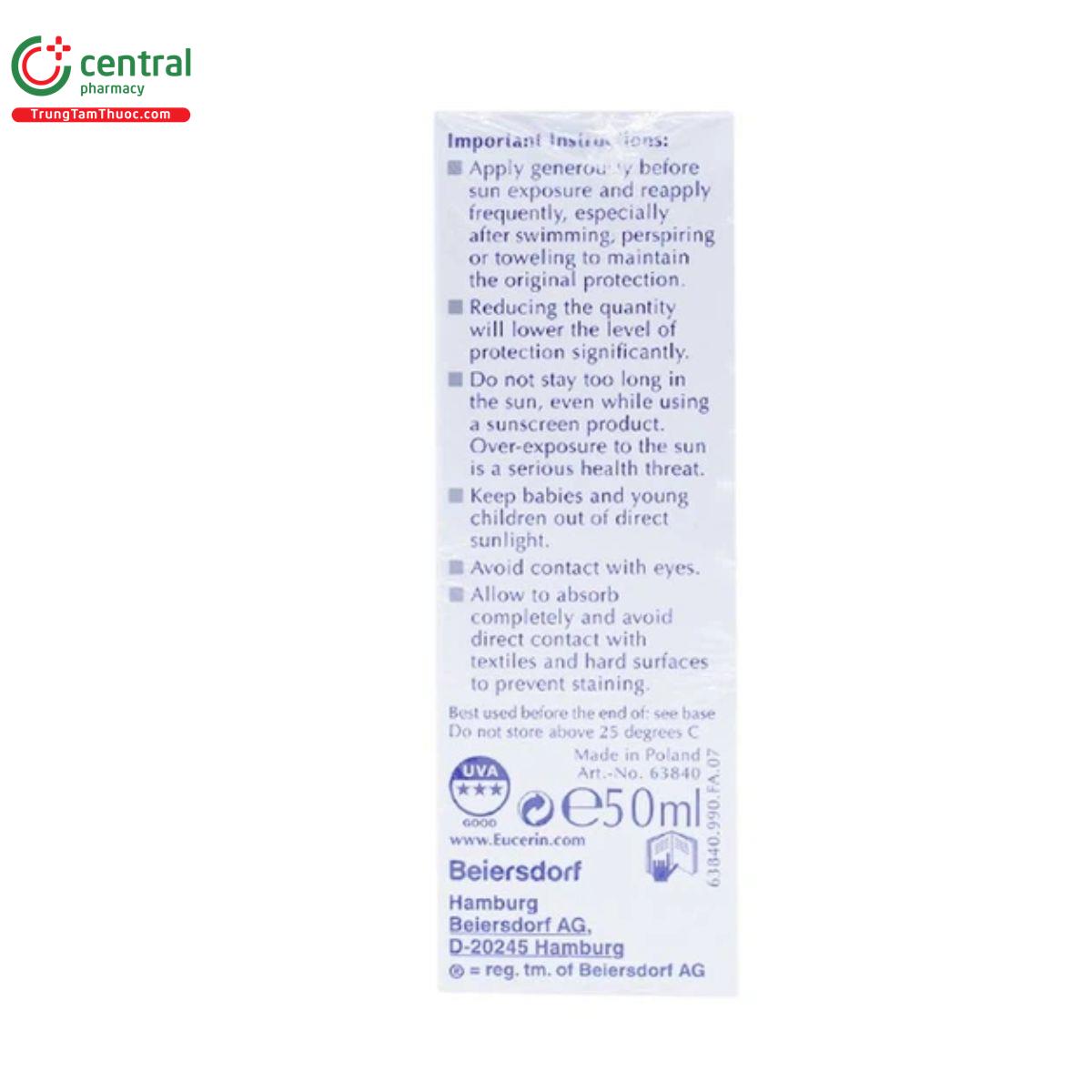 eucerin sun fluid mattifying spf50 4 L4616