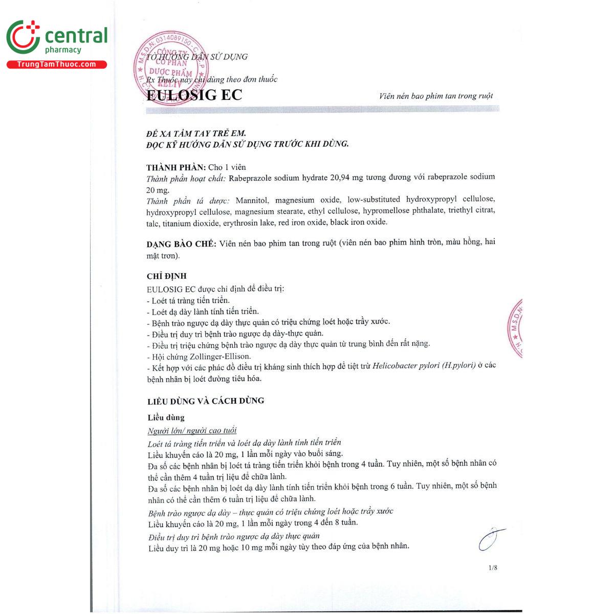 eulosig ec 20mg 1 Q6207