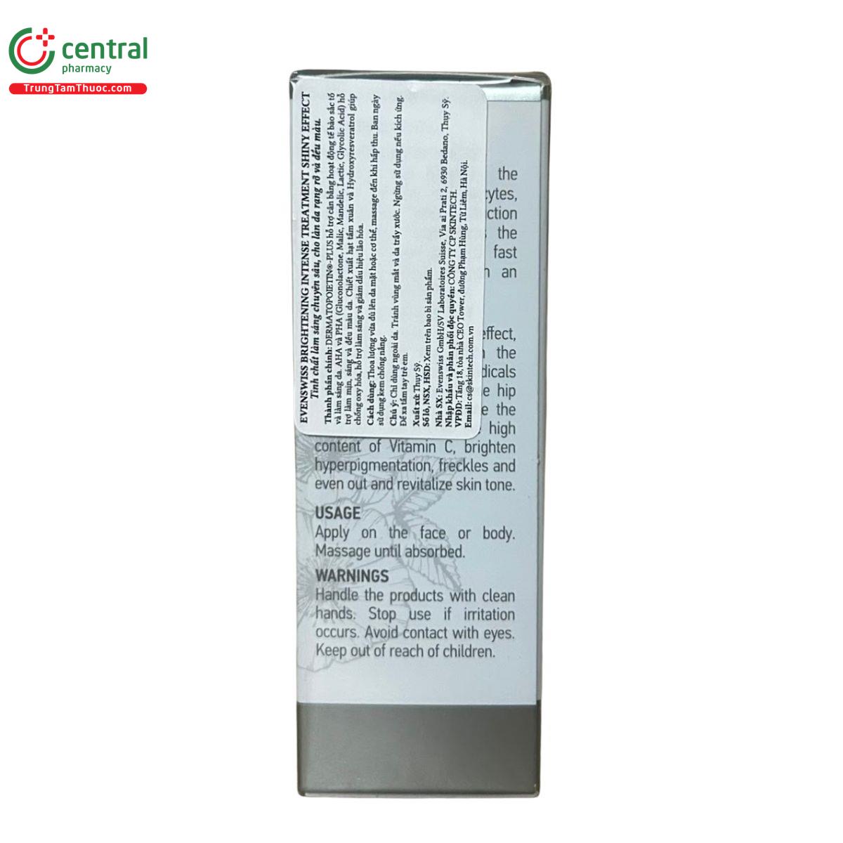 evenswiss brightening intense treatment shiny effect 4 B0077