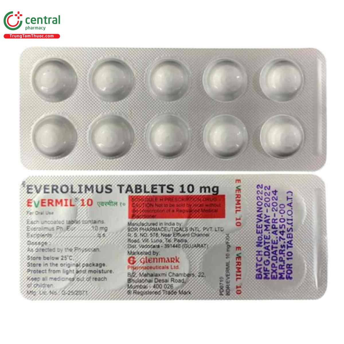 evermil 10mg 4 A0631