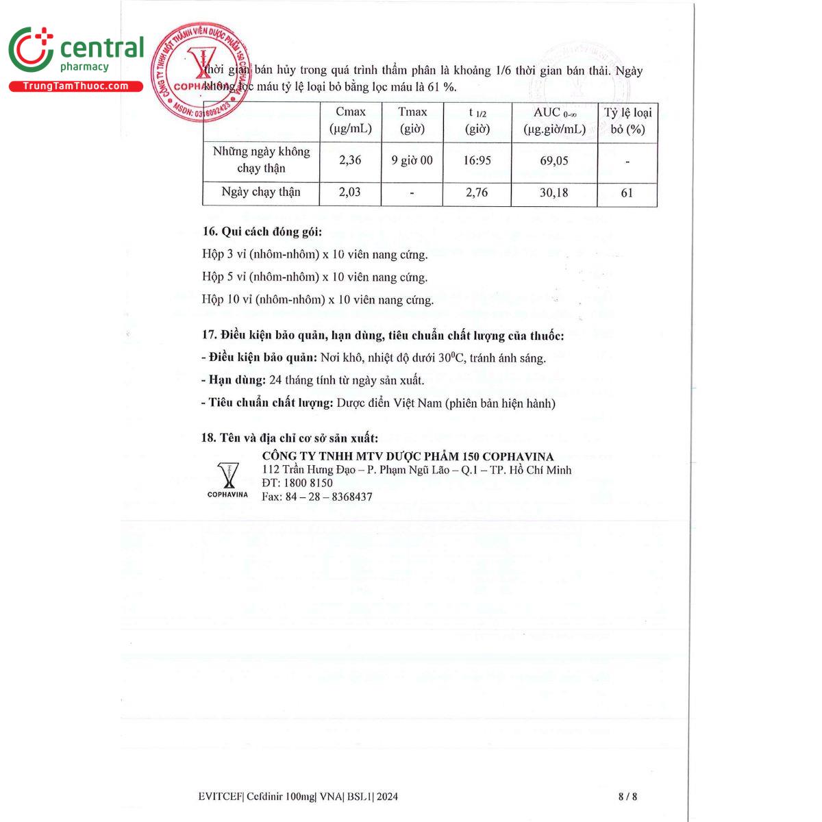evitcef 100mg 10 N5646