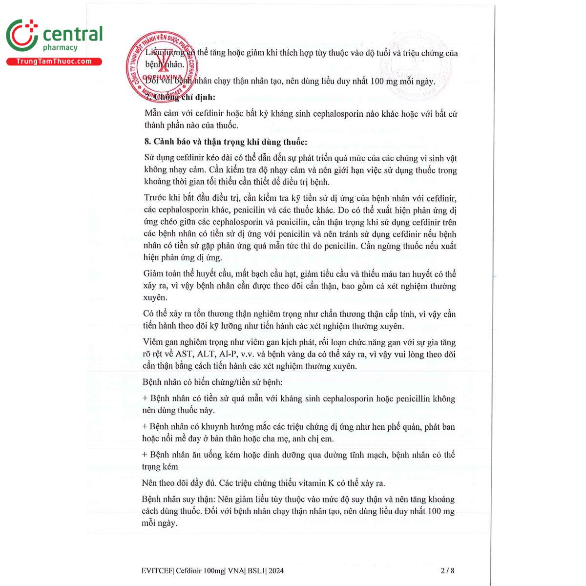 evitcef 100mg 4 P6336