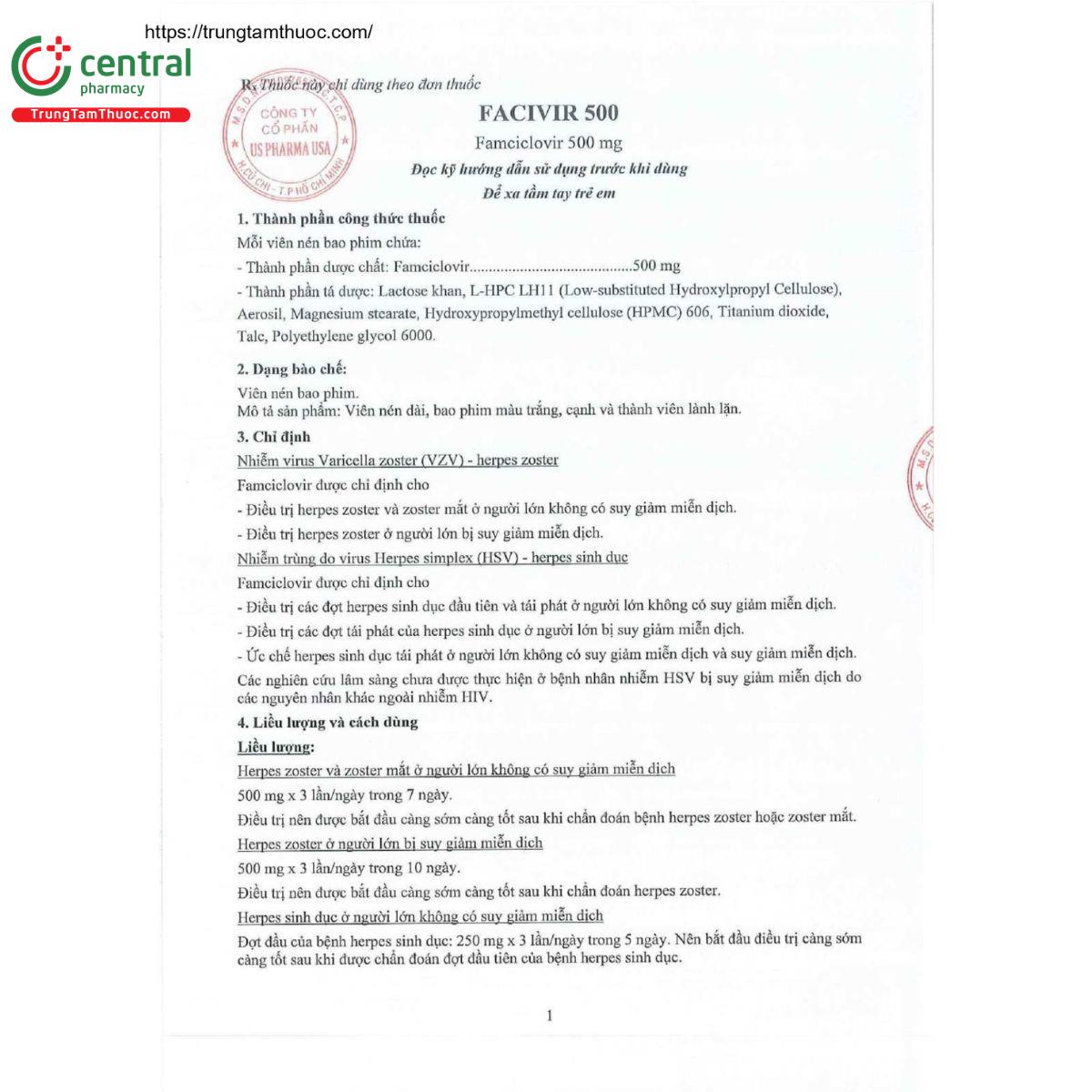 facivir 500 3 S7742