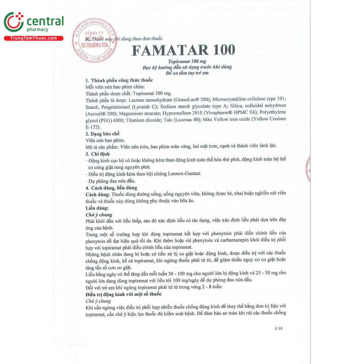 famatar 100 3 C1307