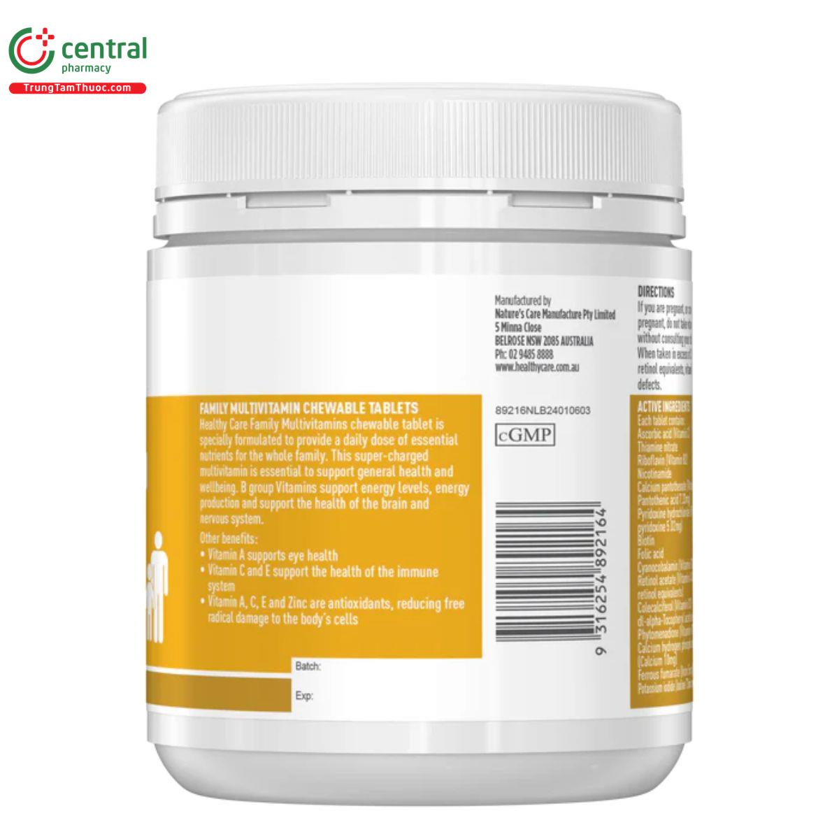family multivitamin healthy care 3 D1573