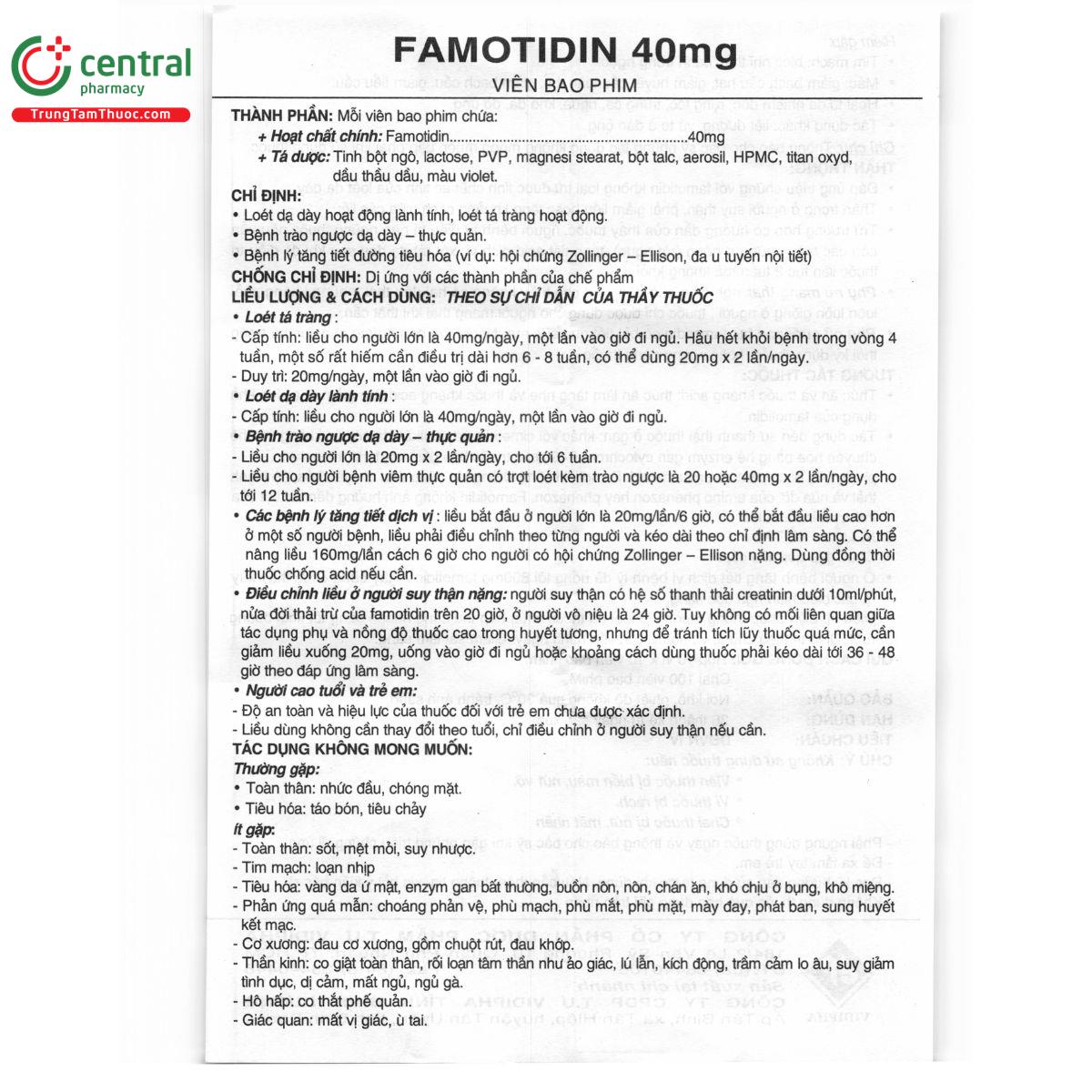 famotidin vidipha 40mg 6 L4463