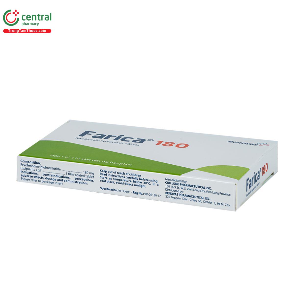 farica 180mg benovas 6 V8177