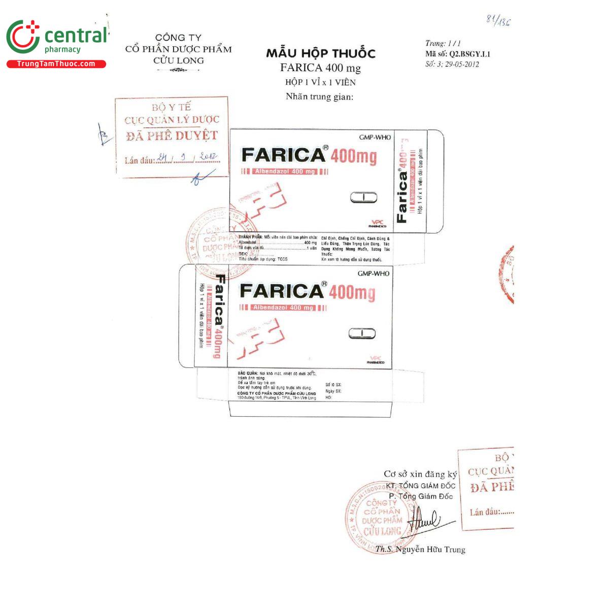 farica 400mg 5 C1428 farica 400mg 5 C1428