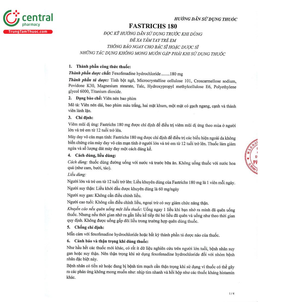 fastrichs 180mg 4 D1406