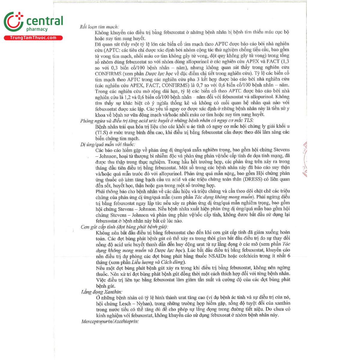 febuxostat 120mg 5 J3464
