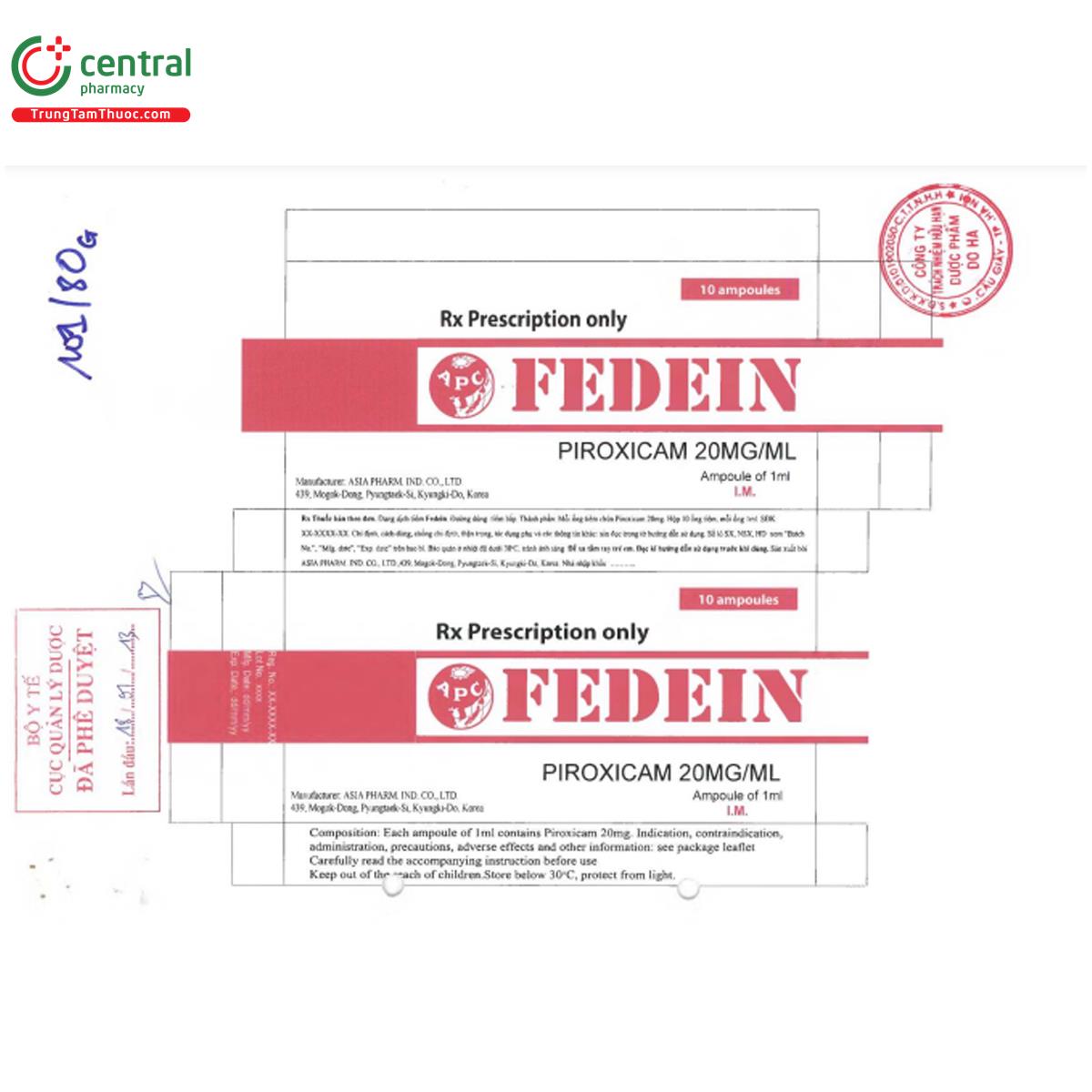 fedein 20mgml 3 T8457 fedein 20mgml 3 T8457