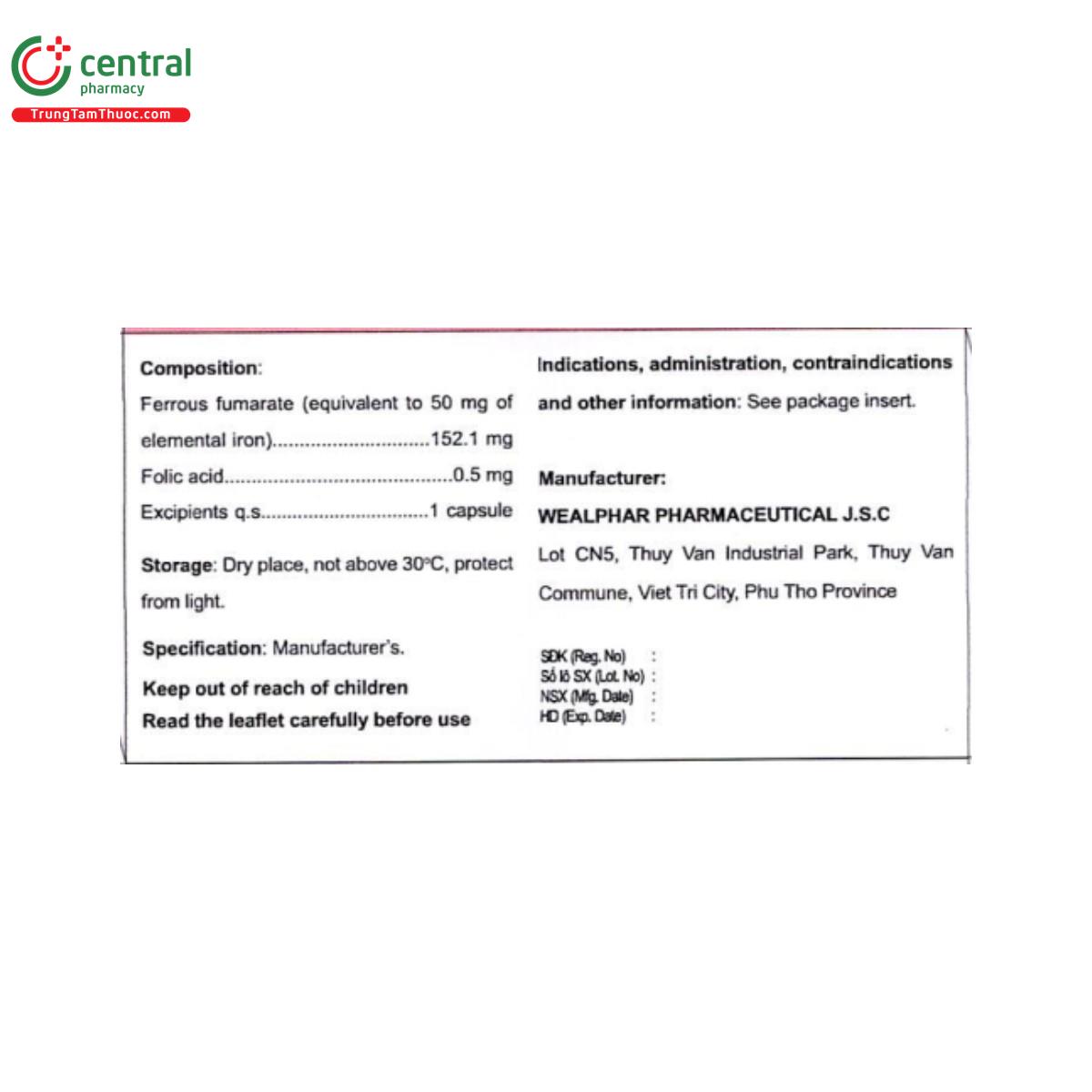 fefolic cap dwp 1521mg 05mg 2 U8730 fefolic cap dwp 1521mg 05mg 2 U8730