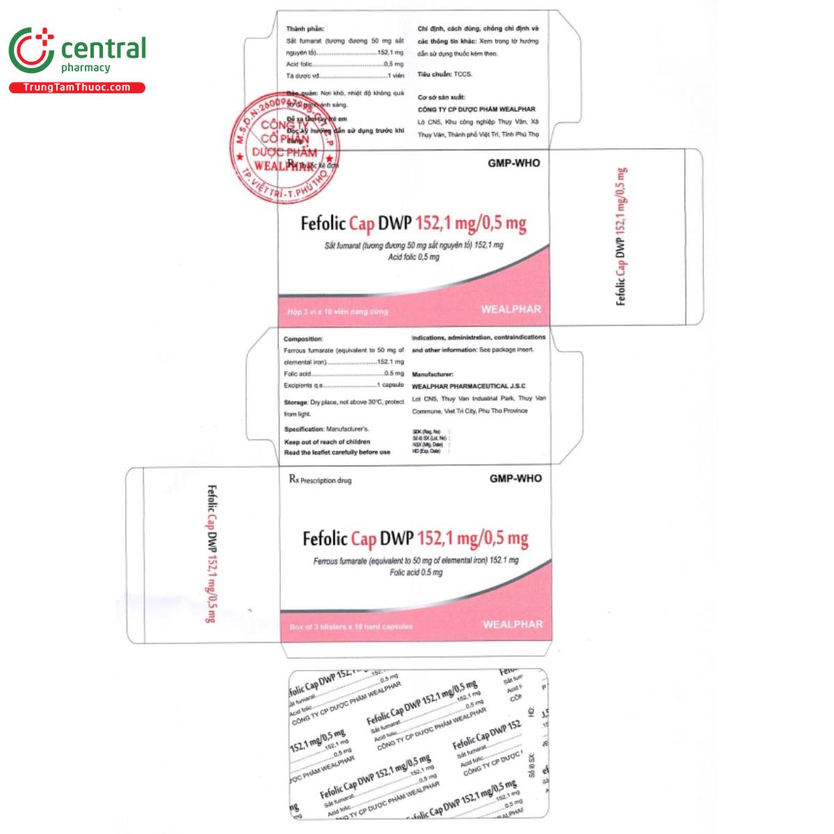 fefolic cap dwp 1521mg 05mg 4 U8223 fefolic cap dwp 1521mg 05mg 4 U8223