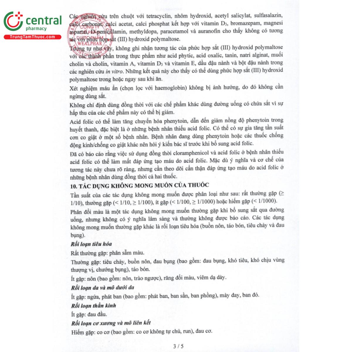 fefolic dwp 100mg 350mcg 7 H3856