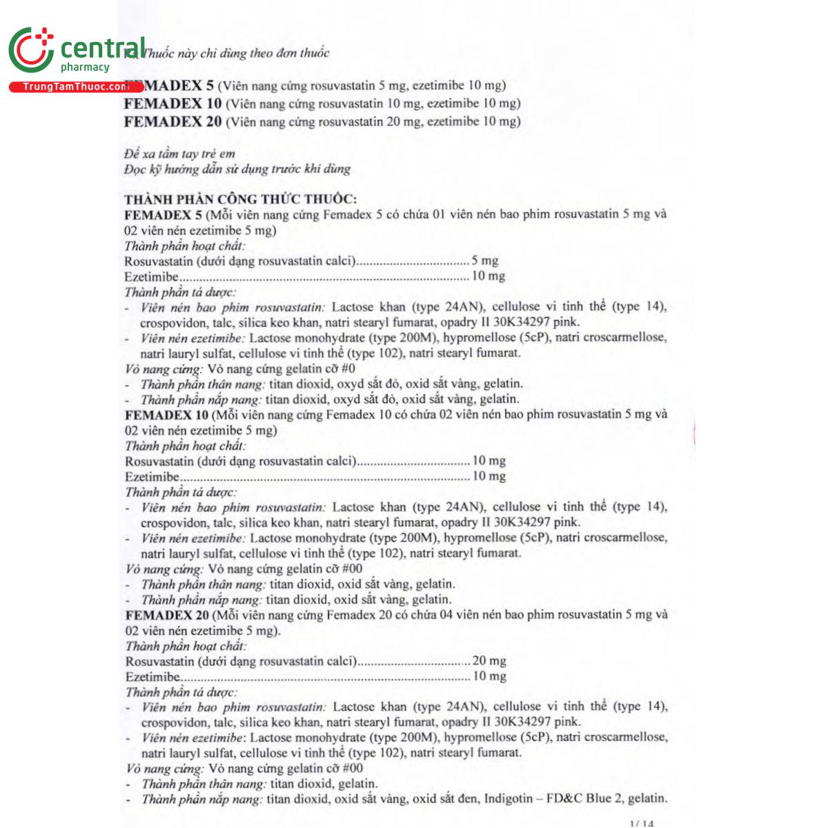 femadex 10mg 5 T7246