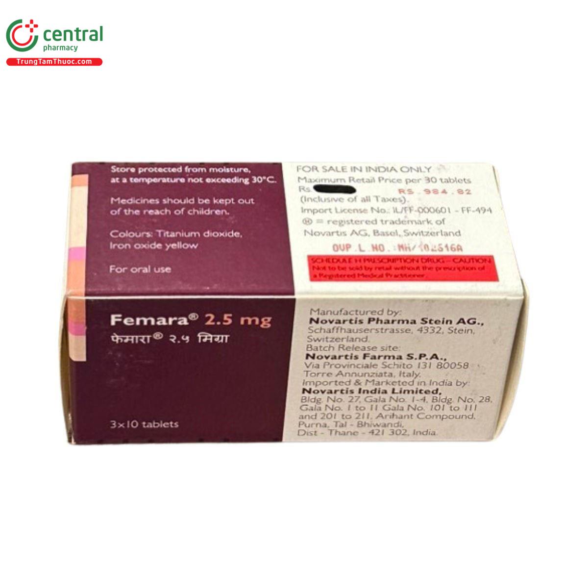 femara 25mg an do 2 V8010