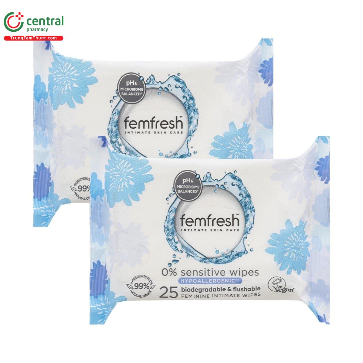 femfresh intimate skin care 0 sensitive wipes 2 L4635