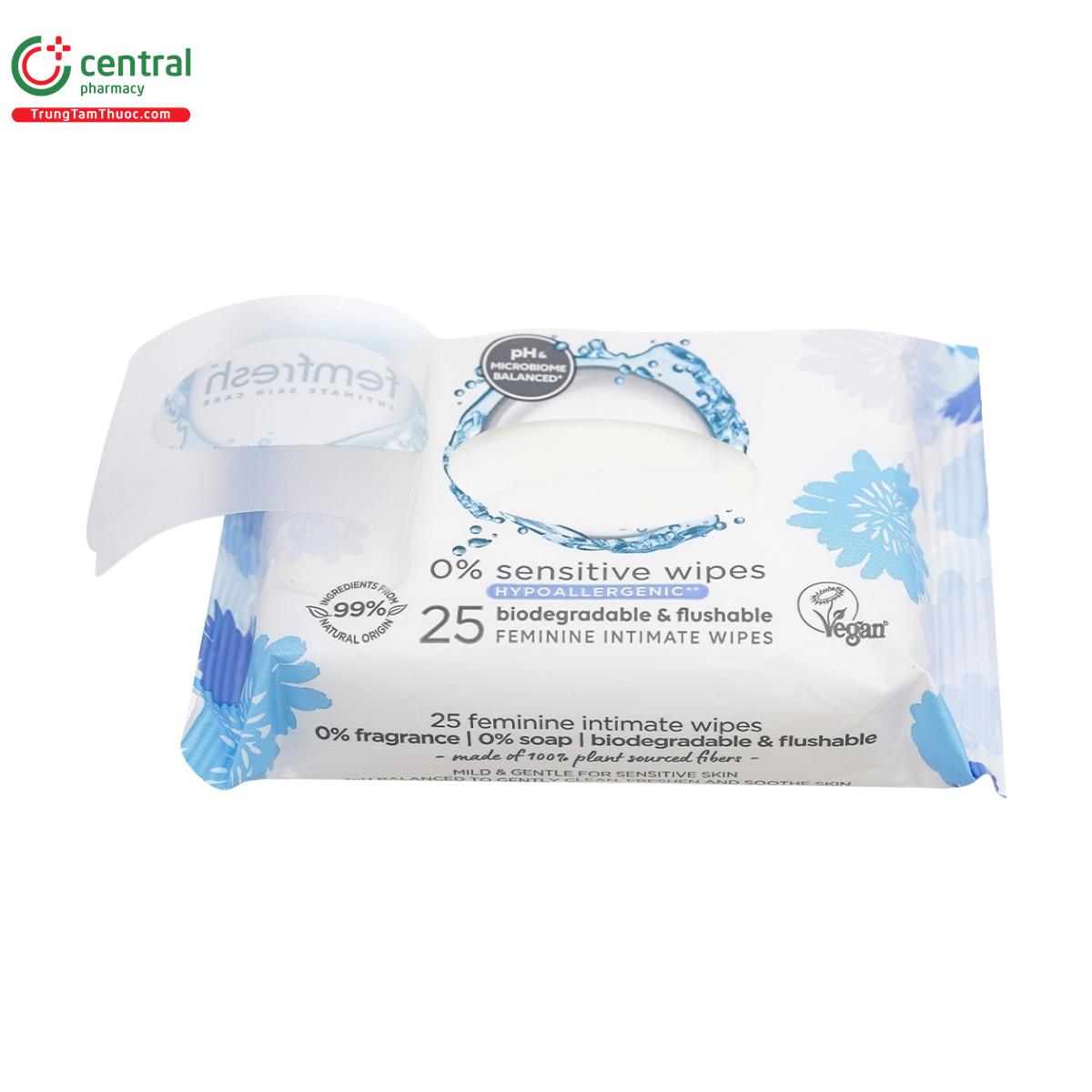 femfresh intimate skin care 0 sensitive wipes 6 K4721