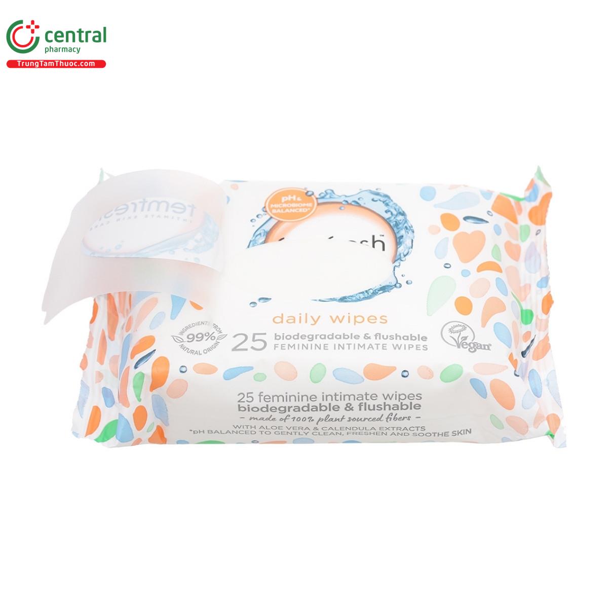 femfresh intimate skin care daily wipes 6 M5878