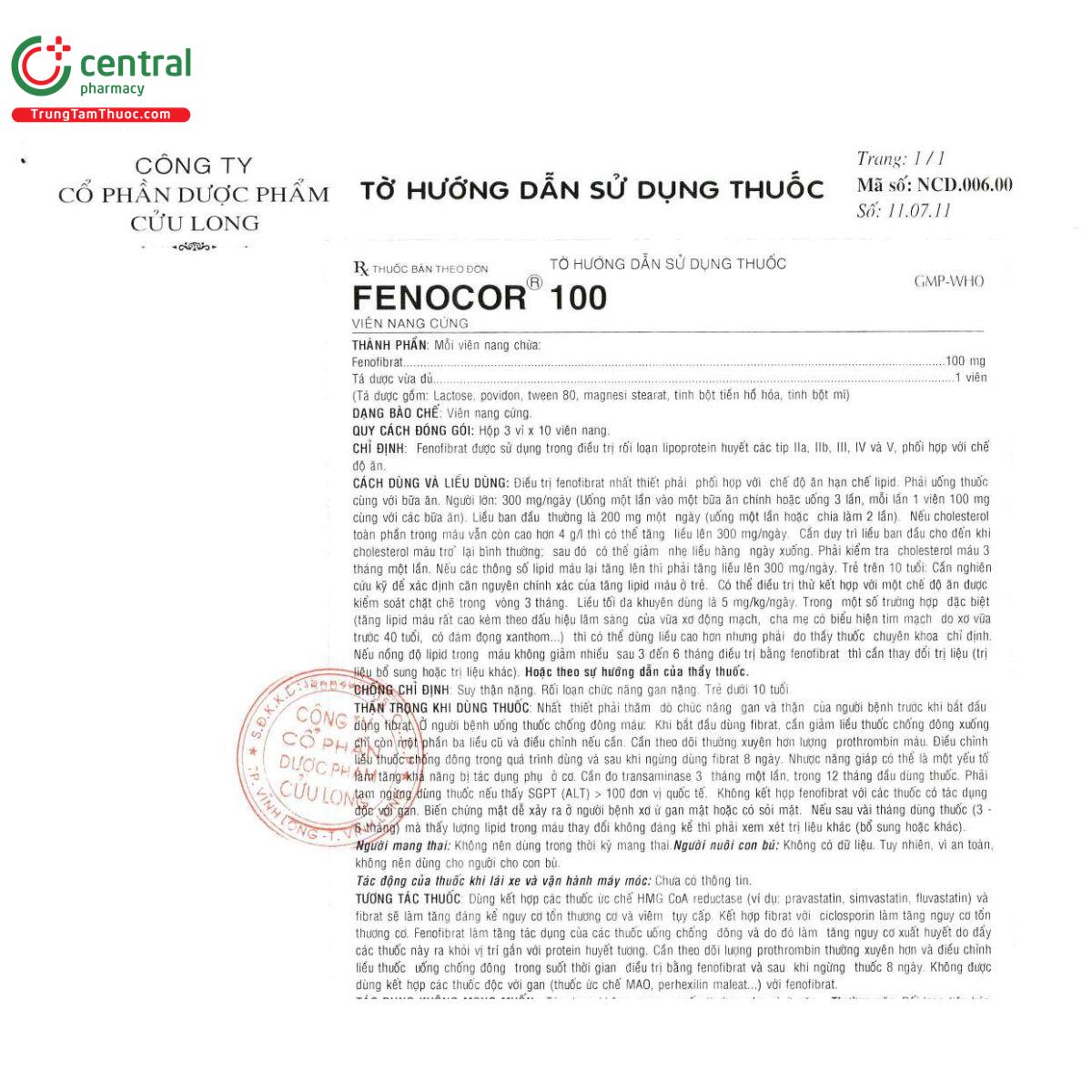 fenocor 100 4 N5145 fenocor 100 4 N5145
