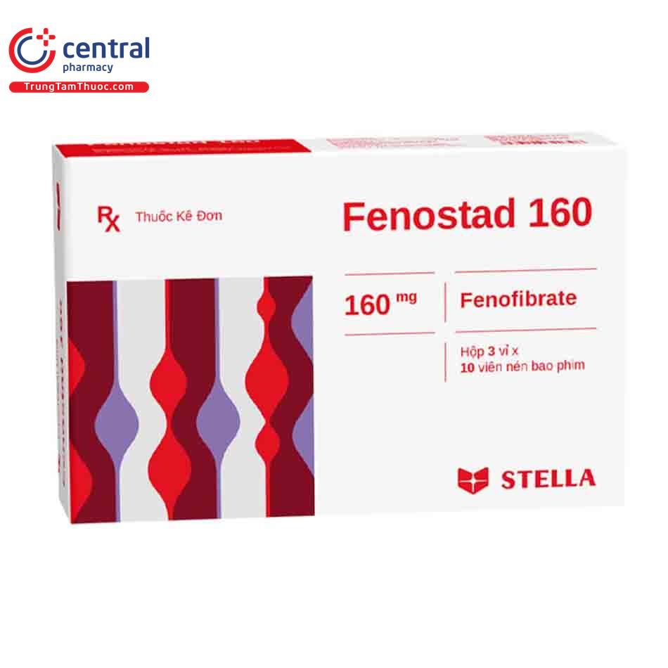 THUỐC FENOSTAD 100 CHỨA HOẠT CHẤT FENOFIBRAT ĐIỀU CHỈNH MỠ MÁU AN TOÀN