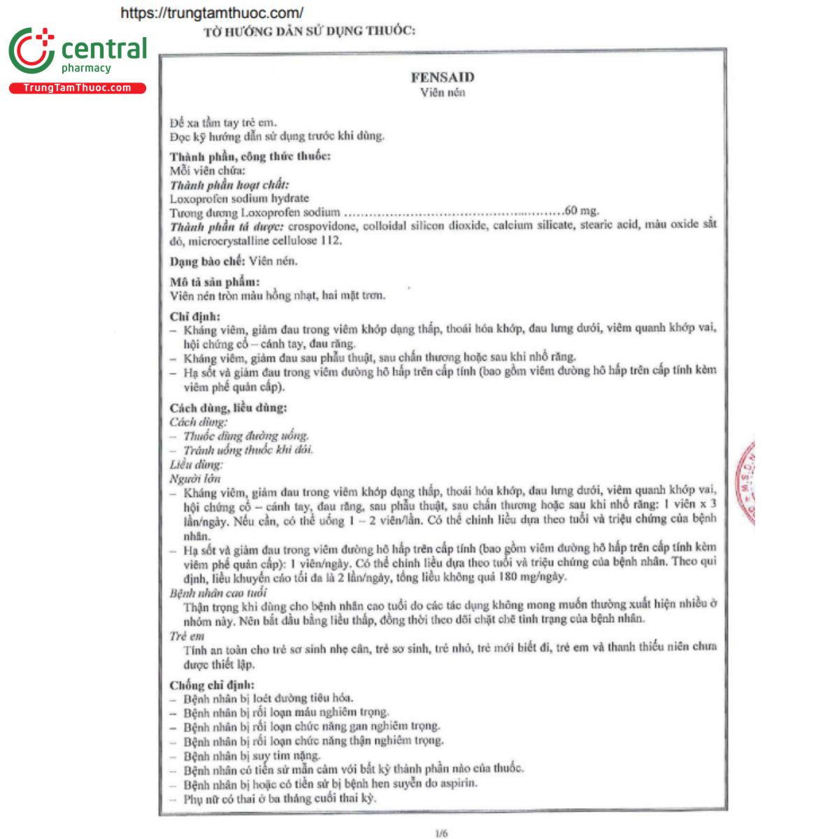 fensaid 60mg 4 T7110