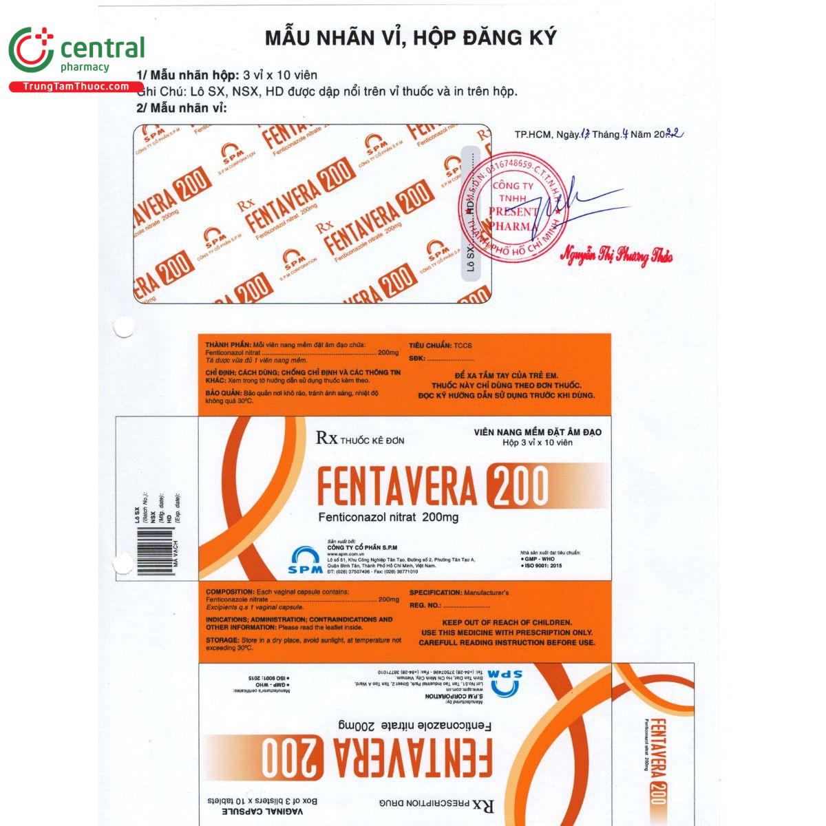 fentavera 200mg A0501