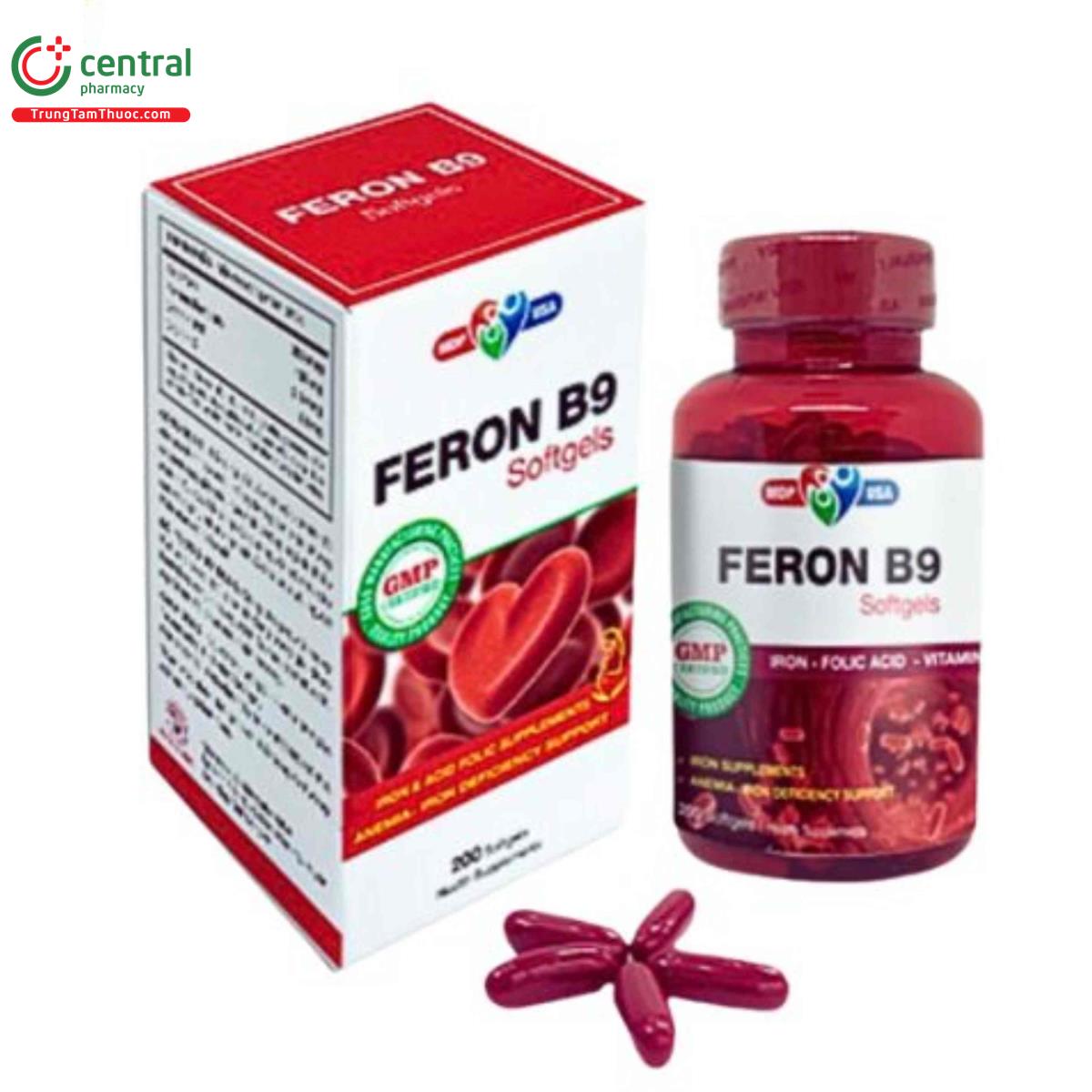 Thuốc Feron B9 – Softgels bổ sung lượng sắt cho bà bầu hiệu quả