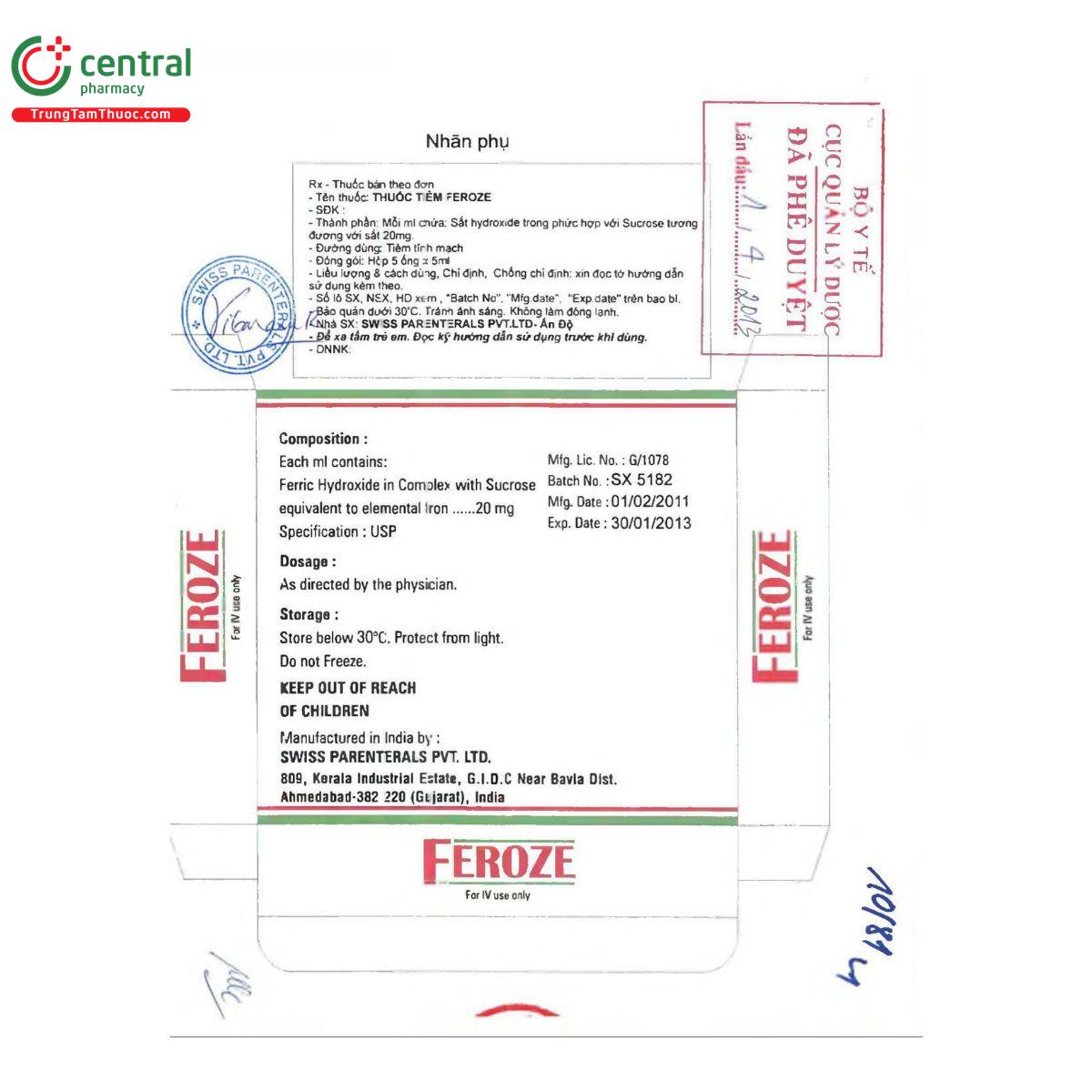 feroze 20mg ml 3 C0422 feroze 20mg ml 3 C0422