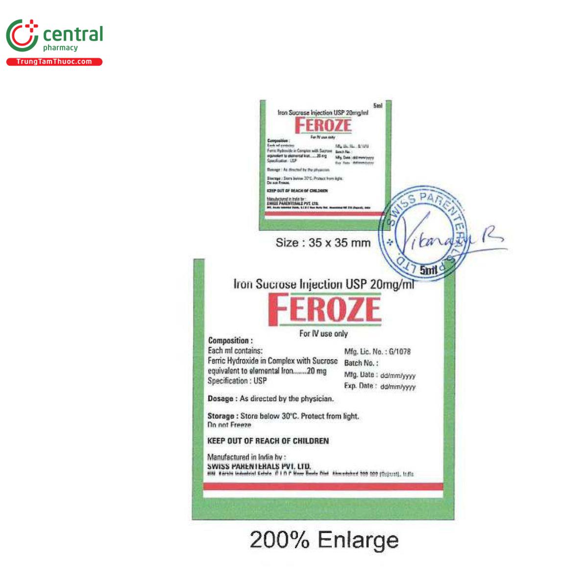 feroze 20mg ml 5 O5237 feroze 20mg ml 5 O5237
