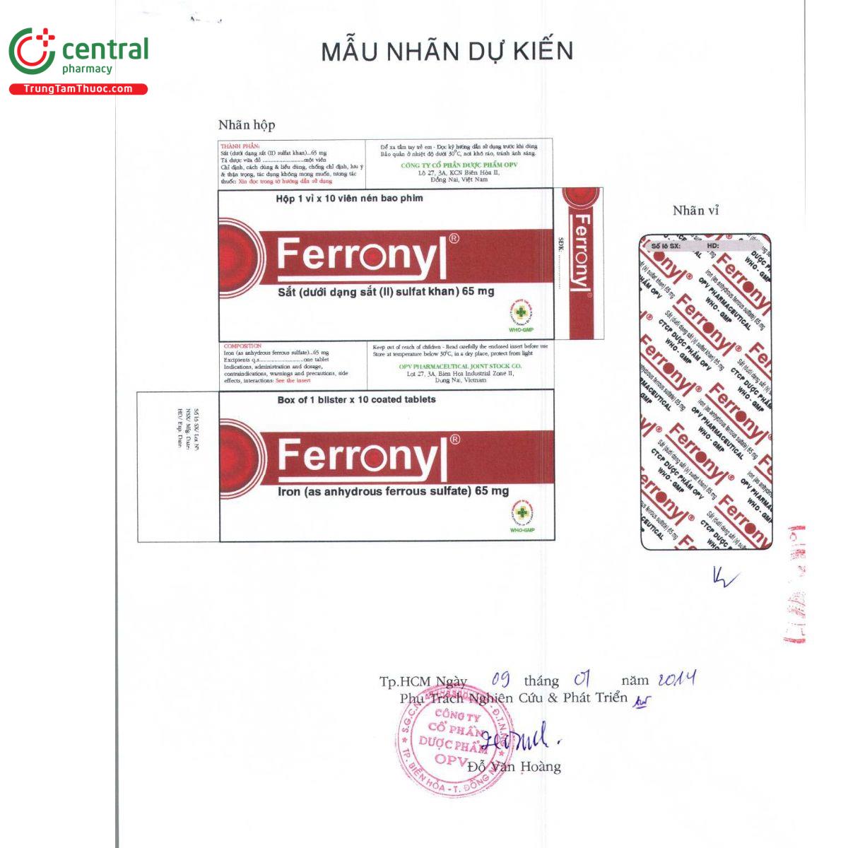 ferronyl 65mg 5 M5087 ferronyl 65mg 5 M5087