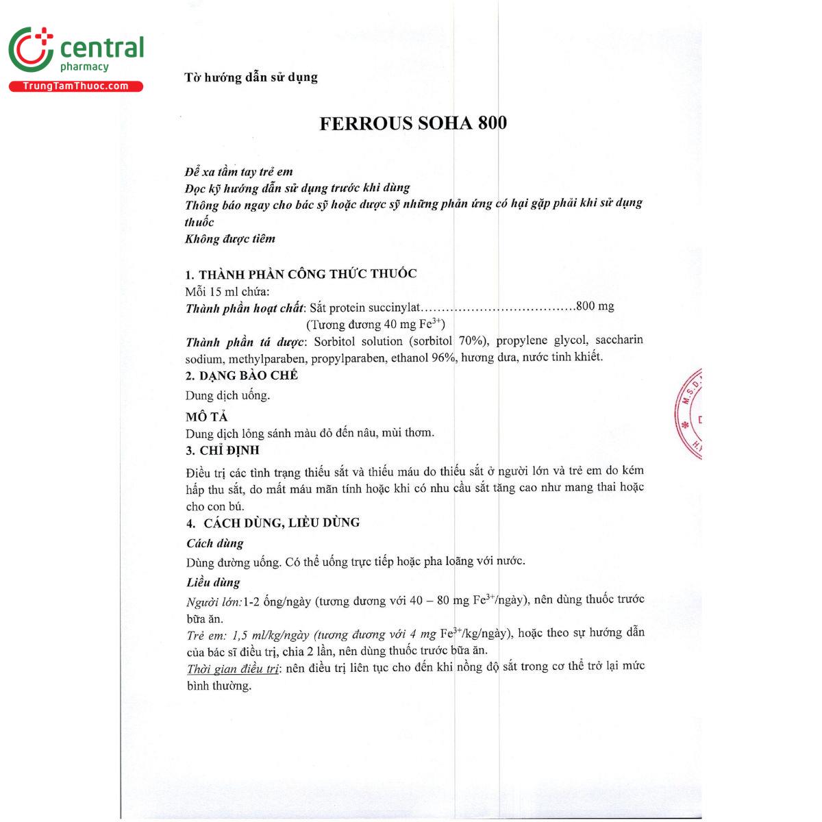 ferrous soha 800 4 G2427