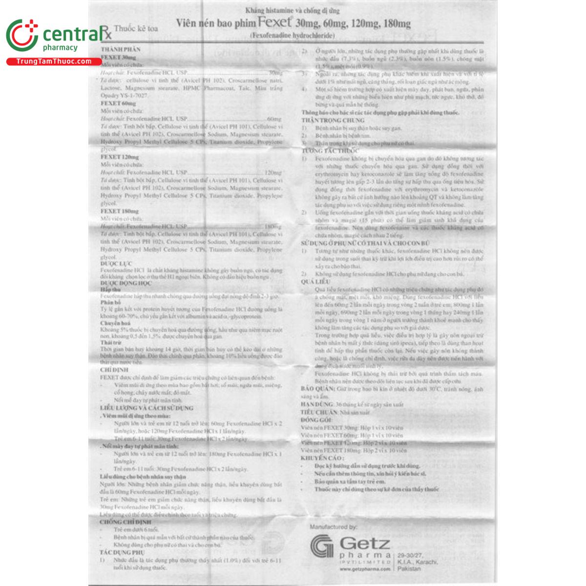 fexet 120mg 1 O5884 fexet 120mg 1 O5884