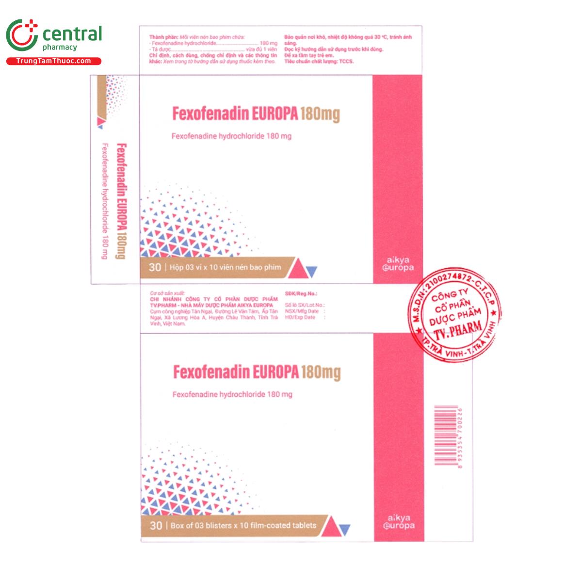 fexofenadin europa 180mg 4 B0320 fexofenadin europa 180mg 4 B0320