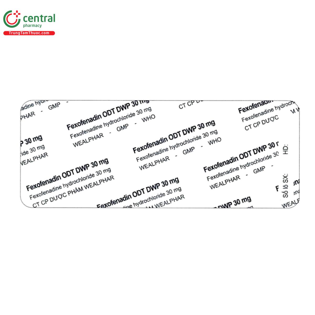 fexofenadin odt dwp 30mg 5 F2322 fexofenadin odt dwp 30mg 5 F2322