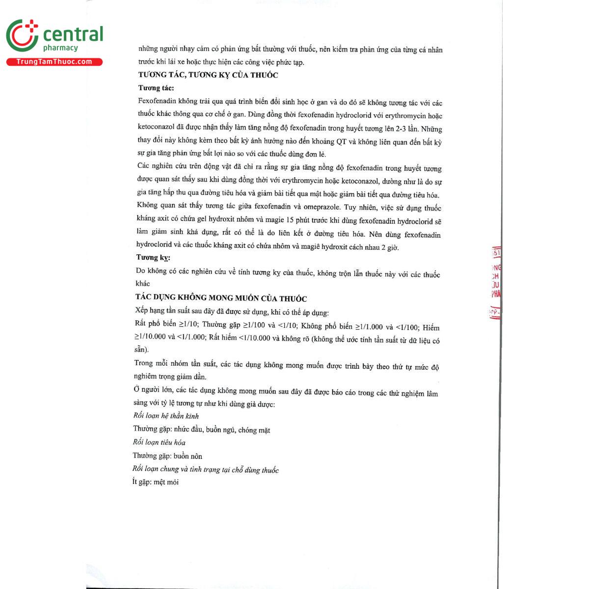 fexofenadine 180 mg kingphar 6 L4476