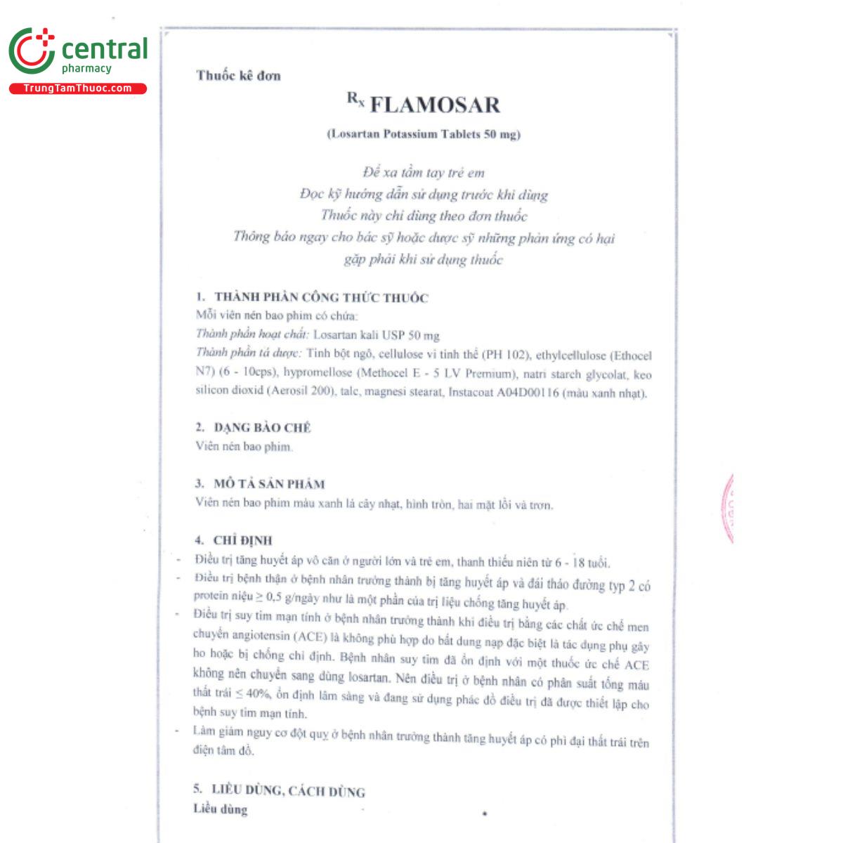 flamosar 50mg 3 U8463