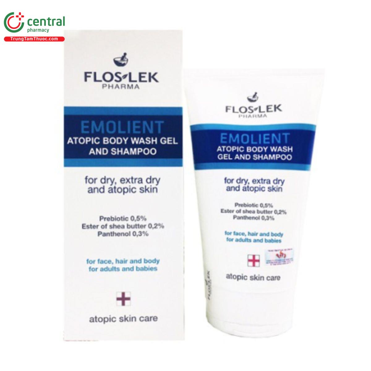 floslek emolient atopic body wash gel and shampoo 1 D1767