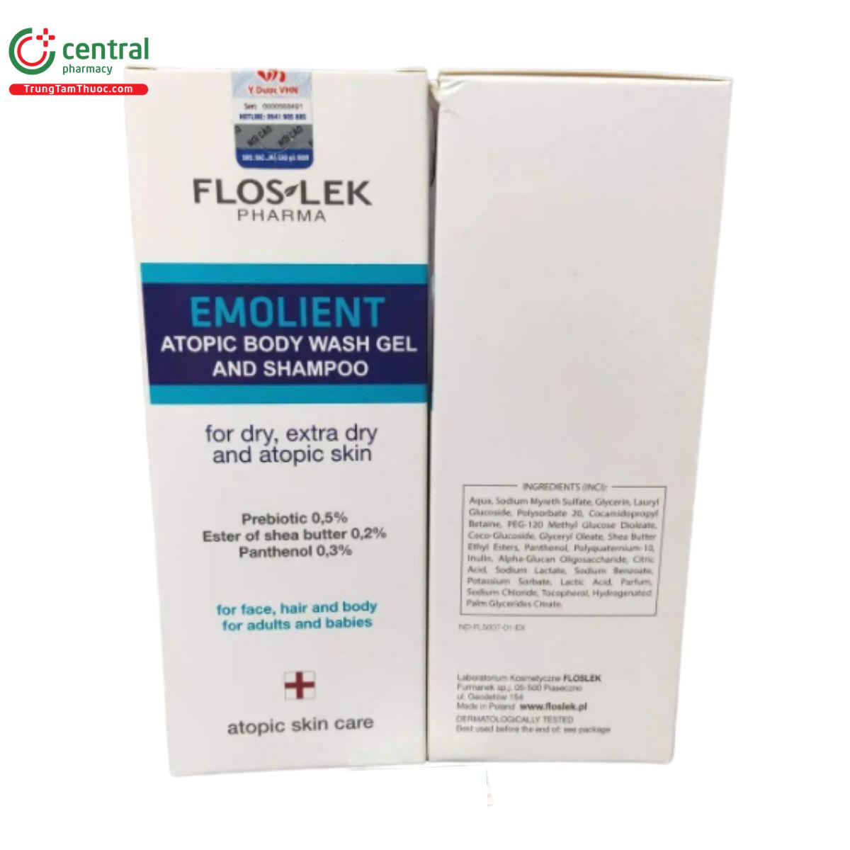 floslek emolient atopic body wash gel and shampoo 3 M5404