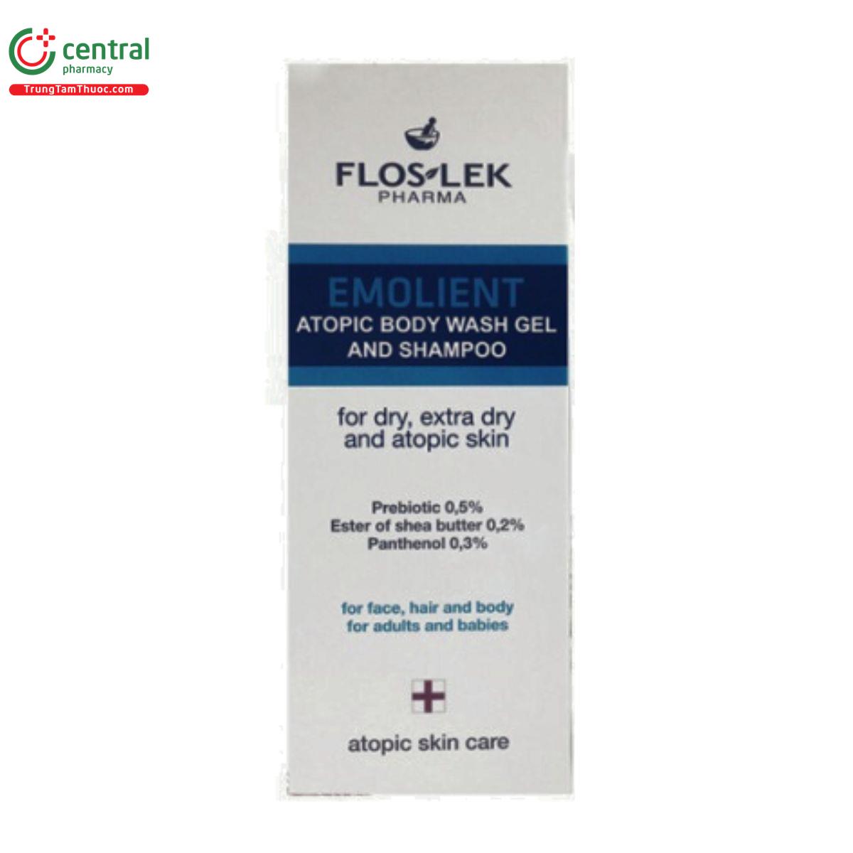 floslek emolient atopic body wash gel and shampoo 5 C1668
