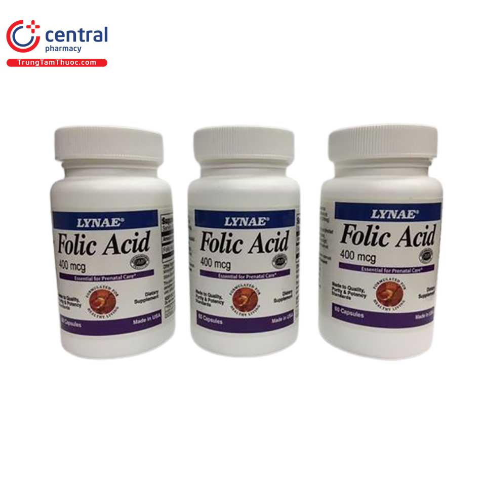 [CHÍNH HÃNG] Thuốc Folic Acid 400mcg Lynae bổ sung acid Folic