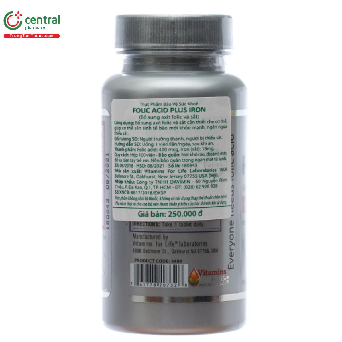 folic acid plus iron 4 B0188