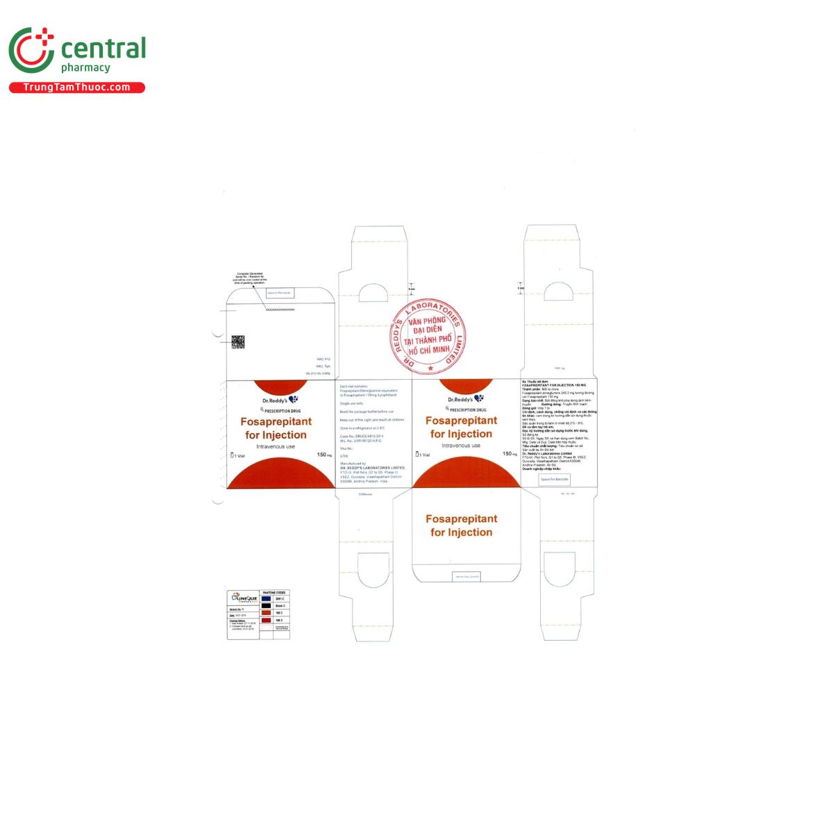 fosaprepitant for injection 150mg 2 K4633