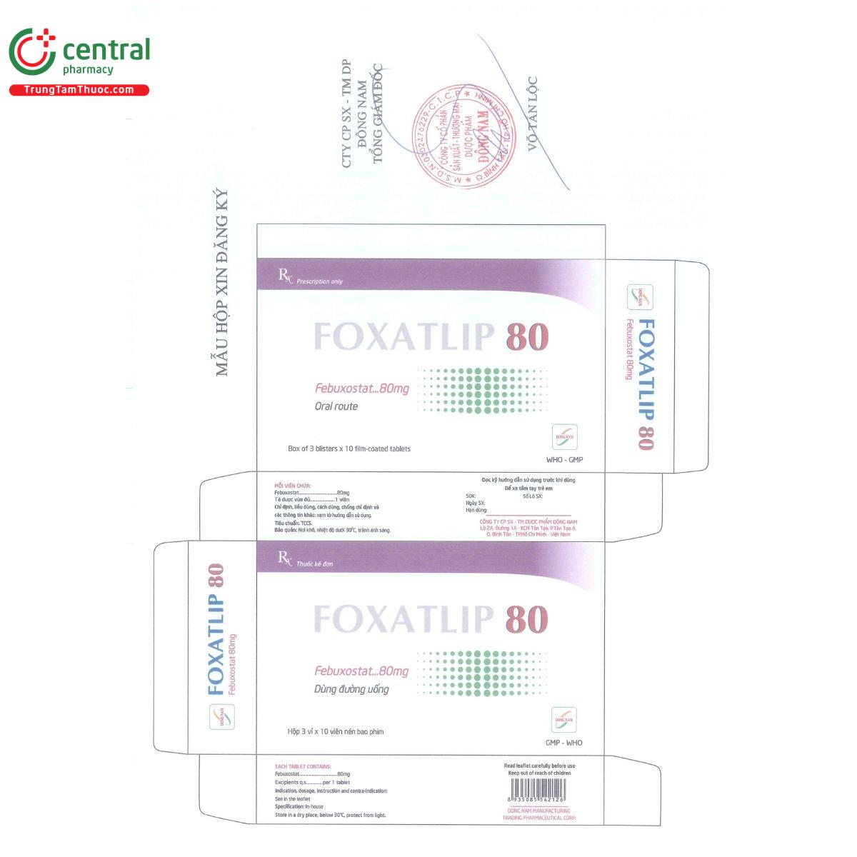 foxatlip 80mg 1 B0468 foxatlip 80mg 1 B0468