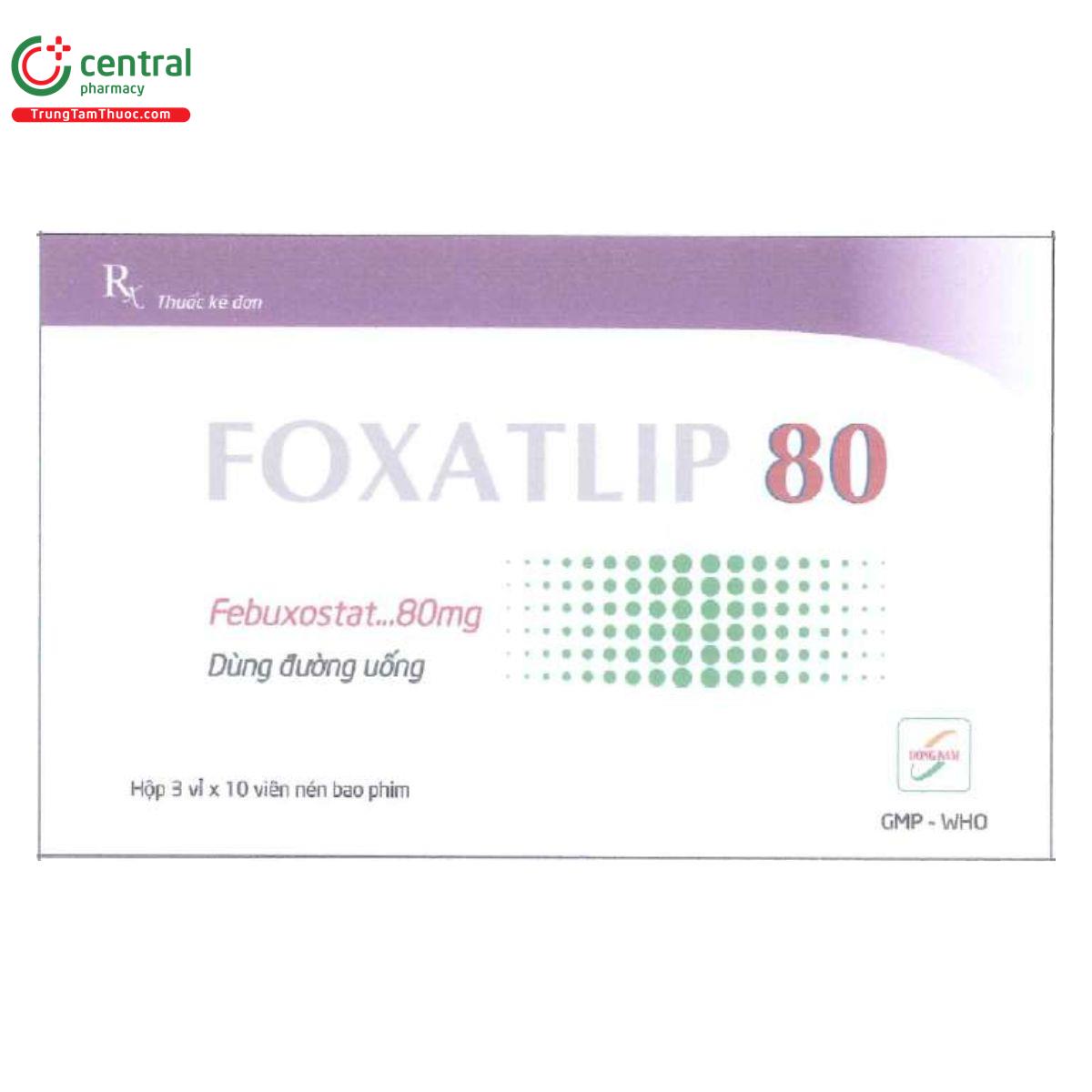 foxatlip 80mg 10 E1745 foxatlip 80mg 10 E1745