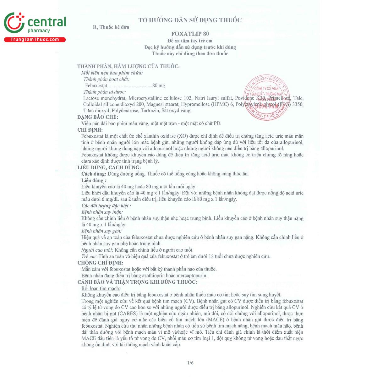 foxatlip 80mg 4 A0846 foxatlip 80mg 4 A0846