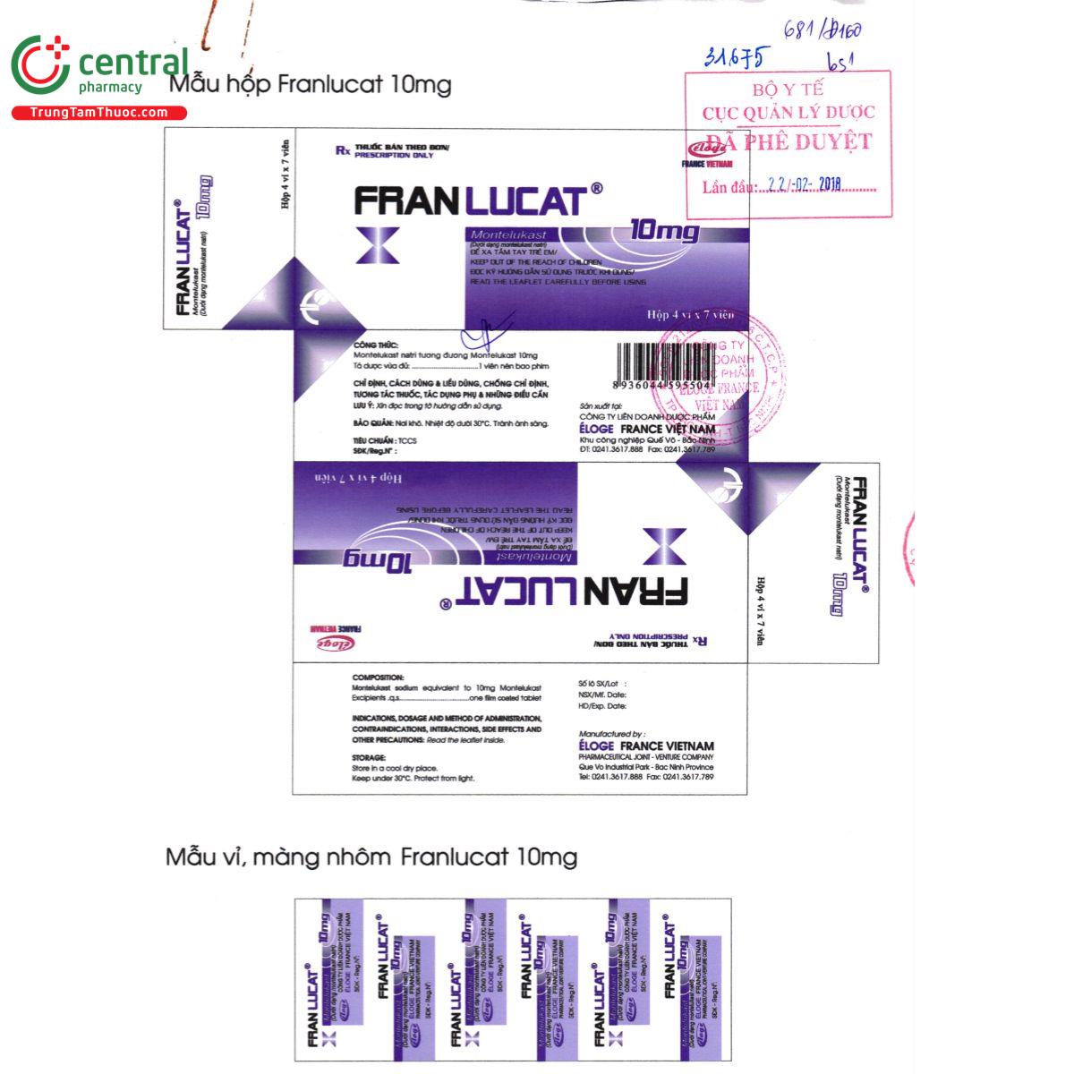 franlucat 10mg 5 B0843