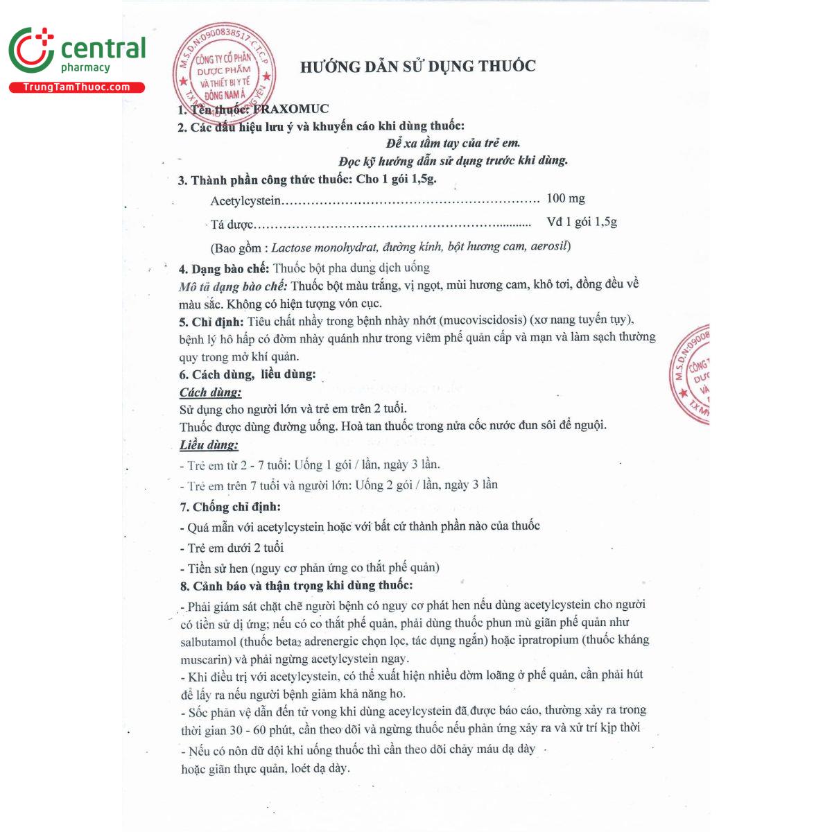 fraxomuc 100mg 1 S7732 fraxomuc 100mg 1 S7732