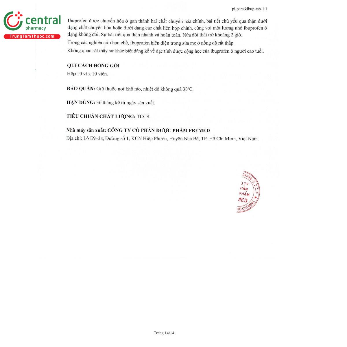 fremedol pain hdsd 14 R7782 fremedol pain hdsd 14 R7782