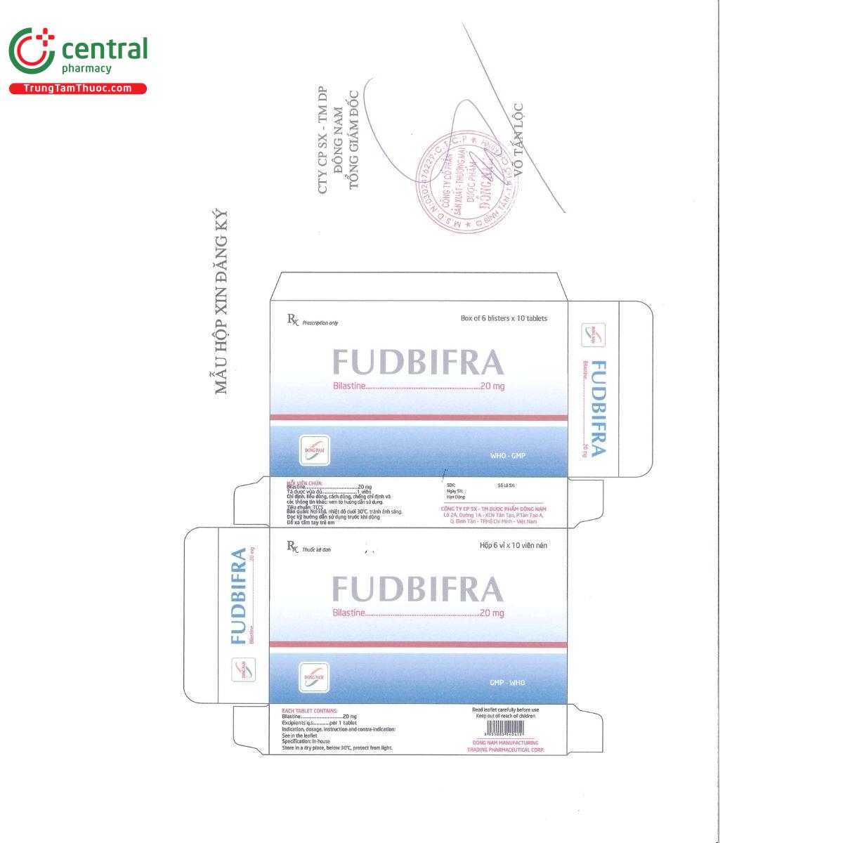 fudbifra 20mg 2 B0466